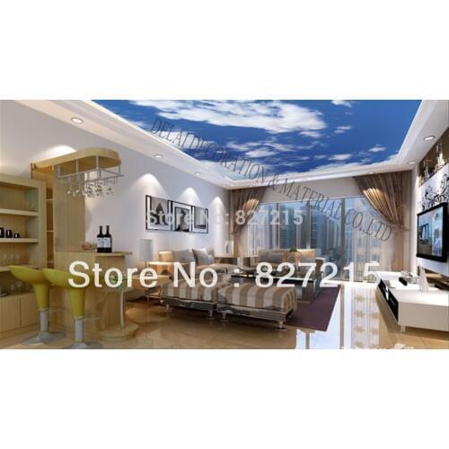 S-1067/ Blue Sky /Print Ceiling tiles /PVC Stretched Ceiling Film/Home or Ceiling Decoration/Function as Ceiling Panel