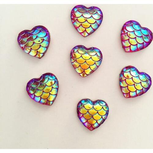Resin 150pcs 12mm AB Color Heart Snakeskin Grain Flatback Scrapbooking for Phone Diy Craft C744*5