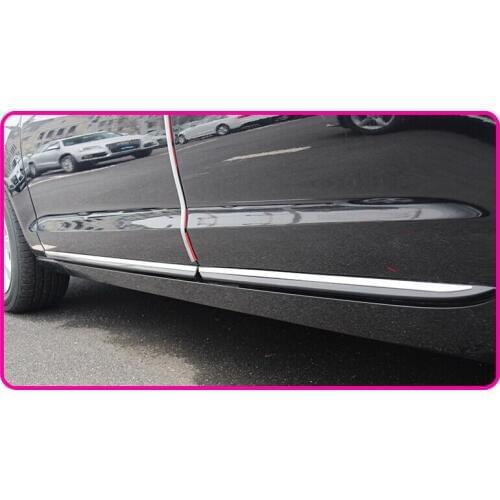 Higher star stailness steel 4pcs car side door decoration trim, door protection trim sticker for Audi A6L 2012-2015