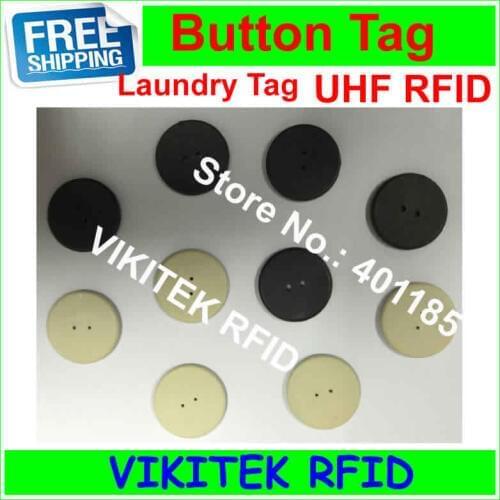 UHF RFID laundry tag VIKITEK 20 pcs 915MHZ 860-960MHZ Alien Higgs3 chip PPS material can be washed button rfid tag