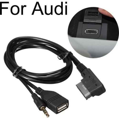 3.5mm AUX Audio Cable Music MDI AMI MMI Interface USB+Charger for Audi A6L A8L Q7 A3 A4L A5 A1 S5 Q5 Need For AMI Interface