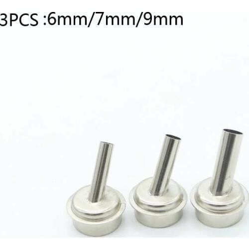 3pcs hot air gun head for microscope A8 A9 CPU blade fly line 45 degrees Hot Air gun nozzle for quick 861DW TR1300A