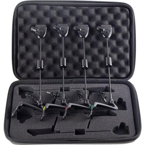 4 PCS Fishing Bite Alarm Hanger Fishing Swingers Set LED Illuminated Indicator Carp Fishing Tools