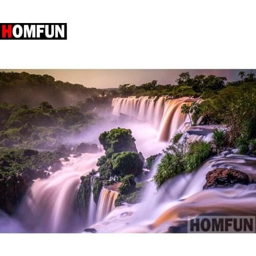 HOMFUN Full Square/Round Drill 5D DIY Diamond Painting "natural scenery" 3D Embroidery Cross Stitch 5D Home Decor gift A17193