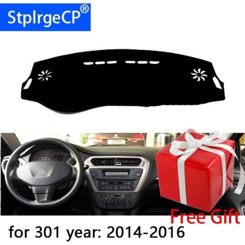 For Peugeot 301 Citroen C-Elysee 12 -18 Right and Left Hand Drive Car Dashboard Covers Mat Shade Cushion Pad Carpets Accessories