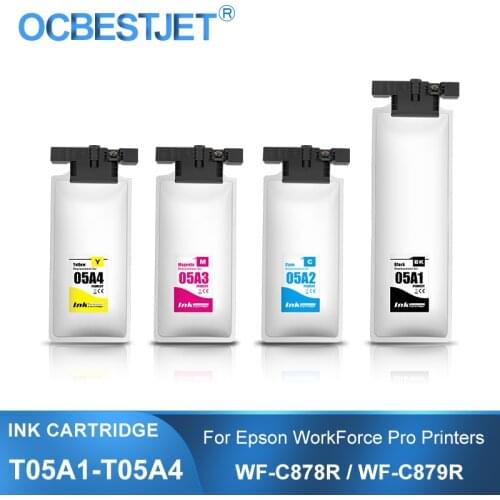 T05A1 T05A2 T05A3 T05A4 Ink Cartridge With Pigment Ink For Epson WorkForce Pro WF-C878R WF-C879R C878R C879R Printer Ink Bag