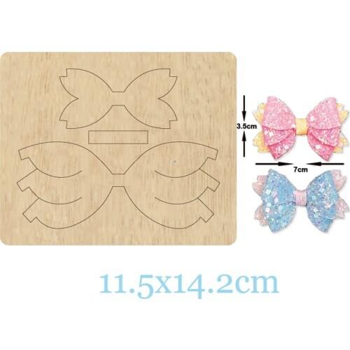 Two-tier Bow Hairpin Wood Die Scrapbooking Cutting Dies&Wooden Dies Suitable for Common Die Cutting Machines on the Market 2020