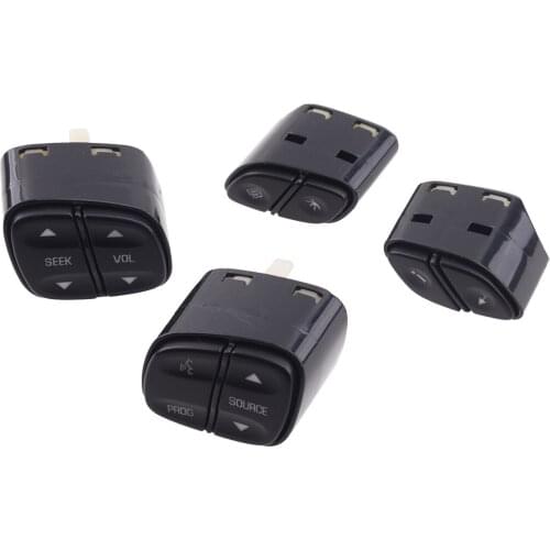 4Pcs 21997738 21997739 Car Steering Wheel Radio Volume Control Switch Push Buttons Fit For Chevrolet Avalanche Silverado Tahoe