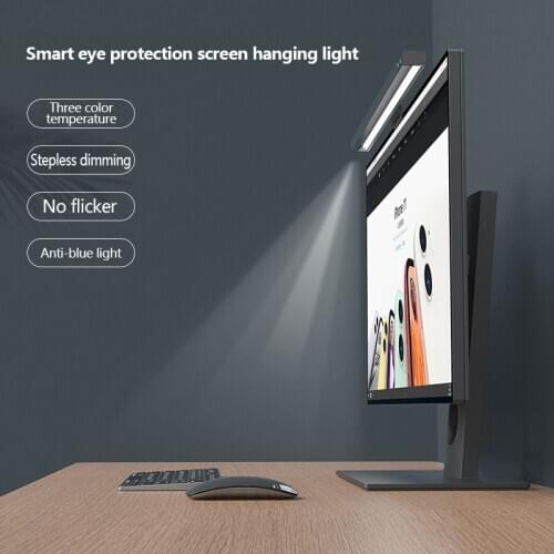 Computer Display Hanging Desk Lamp 2900k-6500k Foldable Student Eyes Protection Reading Writing Learning Desk Lamp