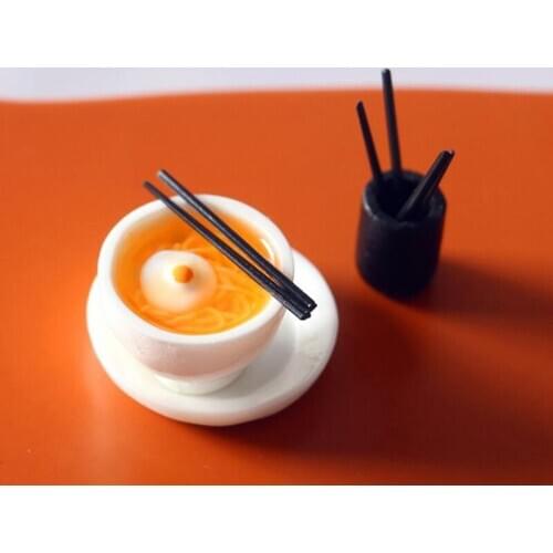 1Set 1:12 Scale Dollhouse Miniature Mini Food Japanese Ramen With Egg Model Accessories Pretend Play Toy