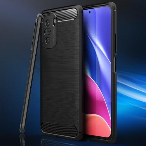 K40 Soft Case For Xiaomi Redmi K40 Pro Case Silicone Carbon Fiber TPU Cover bumper For POCOPhone F3 shell Case Capa