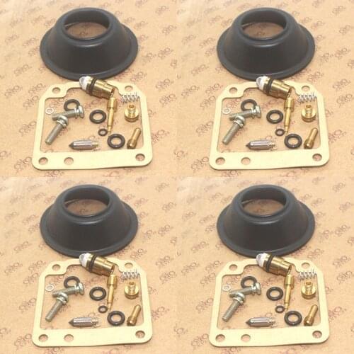 4SET For For Yamaha XJ400 1981 XJ 400 Carburetor Repair Kit Plunger Vacuum Diaphragms Seal Main Slow Jets Air Mixture
