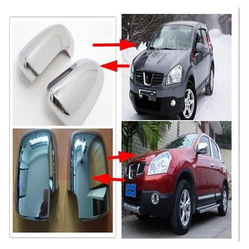 2PCS ABS Chrome Rearview Side Door Mirrors Cover Trim Car styling for Nissan Qashqai J10 2010 2011 2012 2013
