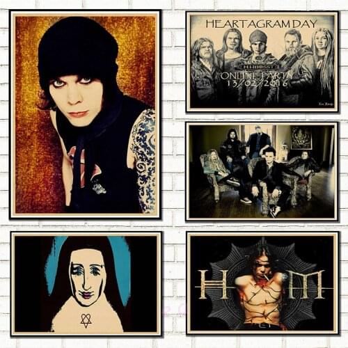 Nostalgic Rock Band Kraft Paper Music Cafe Bar Poster Retro Poster Decor Painting Rock Is Not Dead Wall Sticker