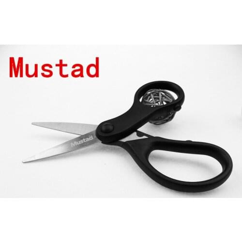 Mustad Stainless steel fishing Professional scissors for lure easy to cut PE Carbon line braid line