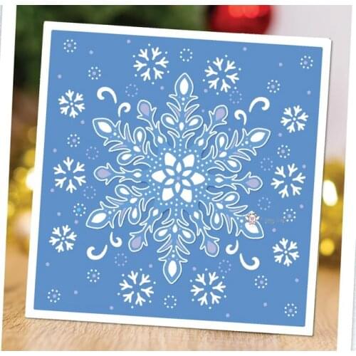 Mmao Crafts Metal Steel Cutting Dies New Square snowflake background Scrapbooking Paper/photo Cards Embossing Dies