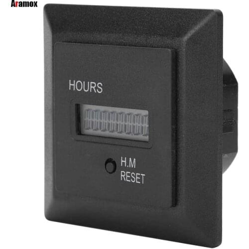 HM-1R 0.3W Universal Digital Display Hour Meter High Accuracy Timer Tools 50/60HZ AC 100-240V