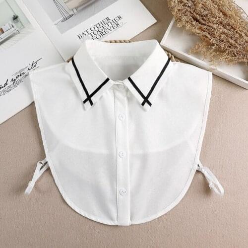 Detachable Shirt Collar Womens Chiffon Fake Collar Removable Judge Collar