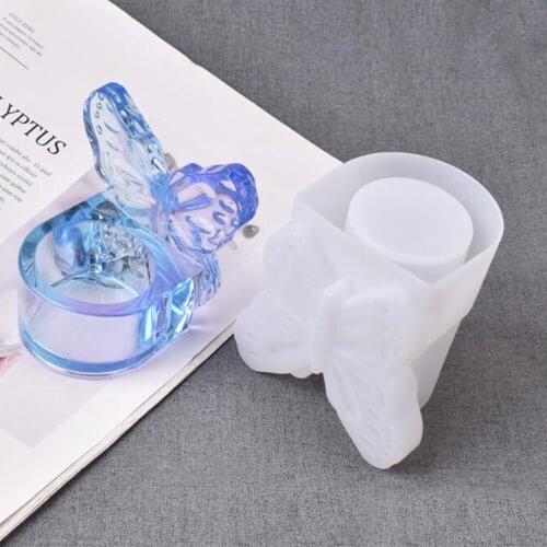 Silicone Butterfly Mold Tea Light Candle Holder Resin Mold Epoxy Casting Mould Craft Dropshipping 2