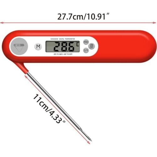 Digital Instant Read Meat Thermometer with Backlight LCD Long Probe for BBQ Food K1KD