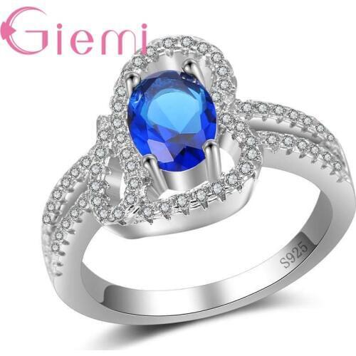 Authentic 925 Sterling Silver Brand Stackable Rings Cubic Zirconia Inlayed Classic Party Jewelry Bijoux for Women Female