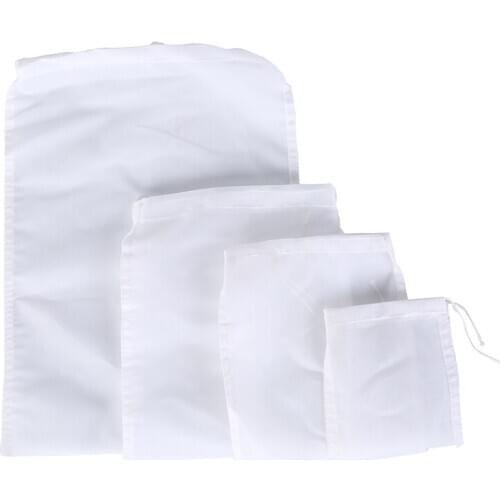 1Pc Fine Nylon Mesh Food Strainer & Cheese Maker Reusable Commercial Food Grade Coffee Tea Filter Nut Milk Bag