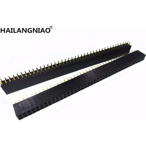 10pcs Pitch 2.54mm 2x40 Pin Female Double Row Pin Header Strip