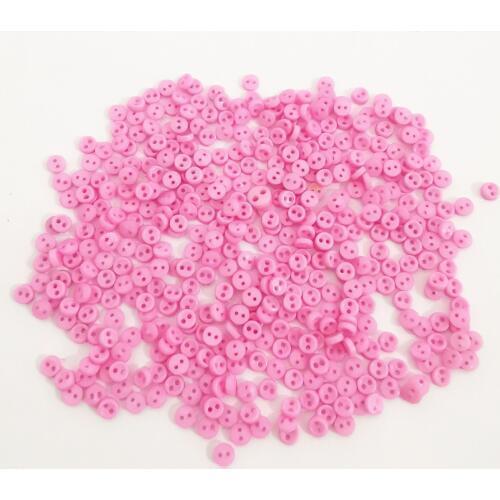 250pcs 11 Colors 3mm Mini Plastic Round Tiny Buttons For Dolls Soft Toys Clothes Sewing 2 Holes Dollmaking Accessories