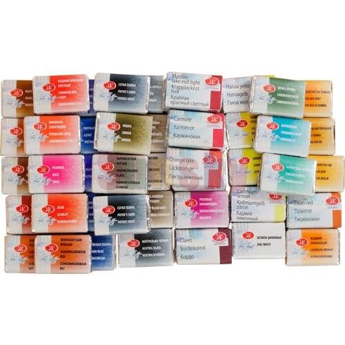Original Russia St. Petersburg 3K White Night Solid Watercolor 2.5ml Single Colors Full Pans Artist 56 Colors Metallic 7 Colors