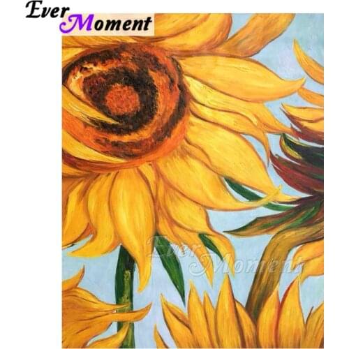 Ever Moment Diamond Painting Hobby Artwork Mosaic Sunflower Decoration Home 5D DIY Cross Stitch Diamond Embroidery ASF1810
