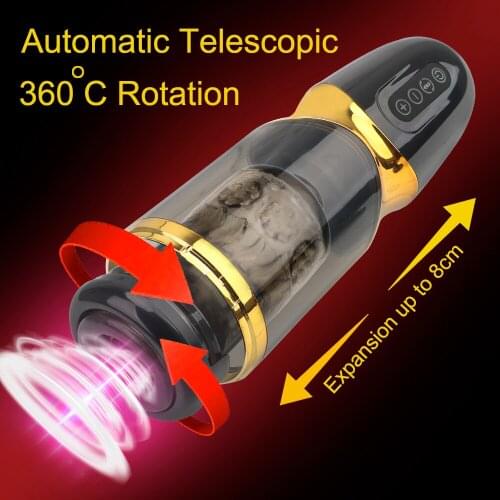 Automatic Telescopic Rotation Male Masturbator Sex Sound Powerful Sex Machine Sex Toys for Men Real Pussy Masturbation Cup