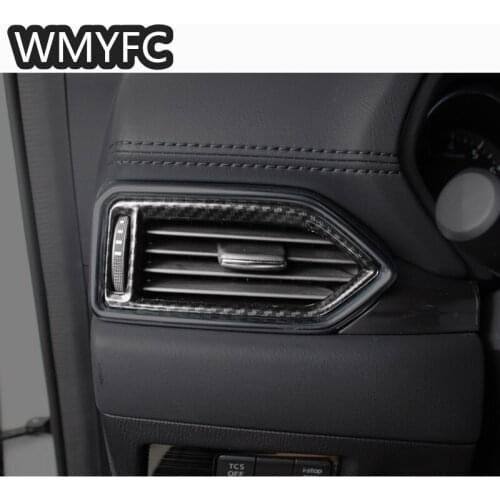 Car Left And Right Air Outlet Cover Trim ABS Carbon Fibre auto interior accessories sticker For Mazda CX-5 2017- 2020 2021