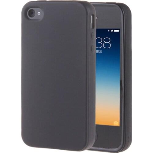 Black Gel TPU Slim Soft Anti Skiding Case Back Cover For Apple iPhone 4 4S 4G Mobile Phone Rubber silicone Bag