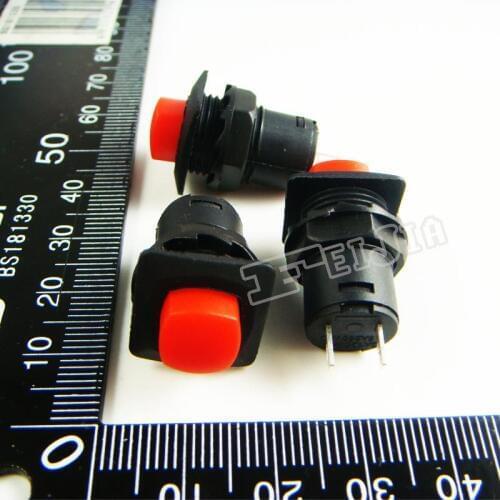 DS-426B Button color Red 1A/250VAC OFF-ON 2Pin Non Self-locking Push Button Switch (Self reset switch) 20Pcs/lot