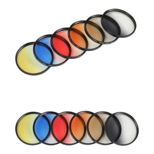 7in 1set DSLR Camera Lens Color Filter Polarizer N2 Blue purple Filter 49 52 55 58 62 67 72 77 mm for canon nikon pentax sony