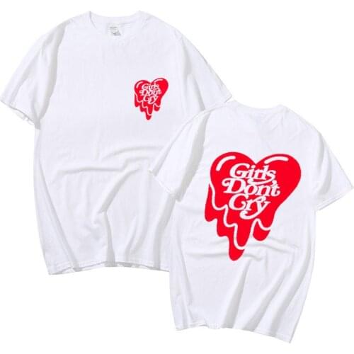 2021 Summer New Girls Don't Cry Print Men and Women Hip Hop T Shirt O Neck Short Sleeve Loose Casual Harajuku T-Shirt