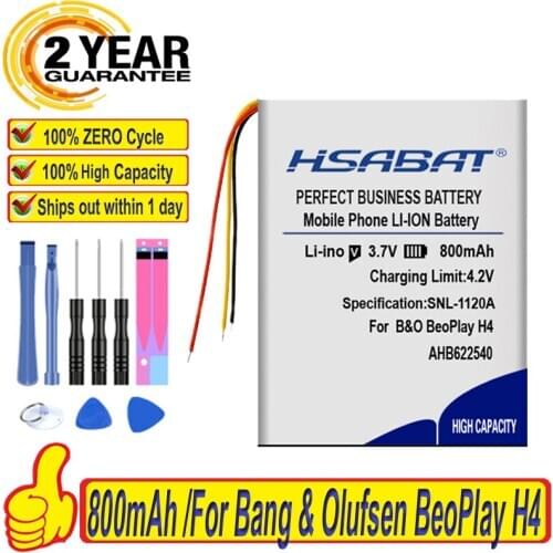 Top Brand 100% New 800mAh AHB622540PMT-02 Battery for Bang & Olufsen BeoPlay H4 3-wire Batteries + free tools