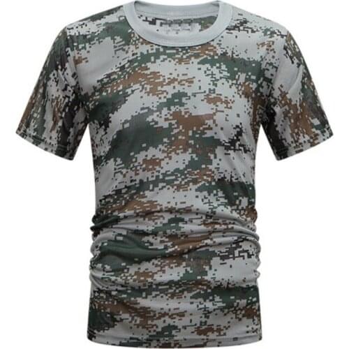 Men Camouflage Tactical Shirt Short Sleeve Quick Dry Combat T-Shirt Military Army T Shirt Camo Outdoor Hiking Hunting Shirts