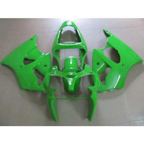Customize free injection mold for Kawasaki Fairing kit ZX 6R 2000 2001 2002 ZX6R 00 01 02 all green fairings set AA4