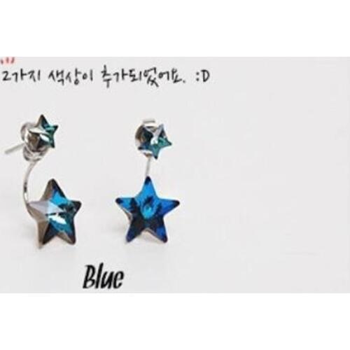 New fashion black pink blue crystal earrings female temperament earrings pentagon jewelry wholesale