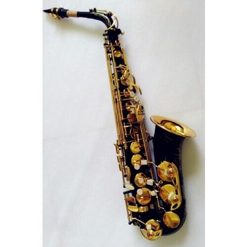 New Hot sale Alto saxophone black brass engraving mode black gold Sax musical instruments professional Alto saxophone case