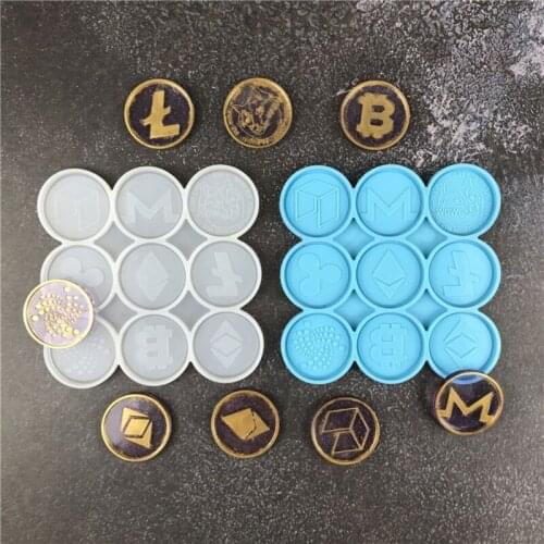 H9ED Commemorative Coins Epoxy Resin Mold Souvenir Art Coins Silicone Mould DIY Crafts Jewelry Casting Tools