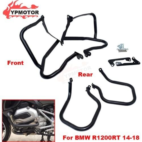 R1200 RT 14-18 Touring Motorcycle Front Engine Guard Bumper Crash Bar Rear Saddlebag Box Protector For BMW R1200RT 2014-2018