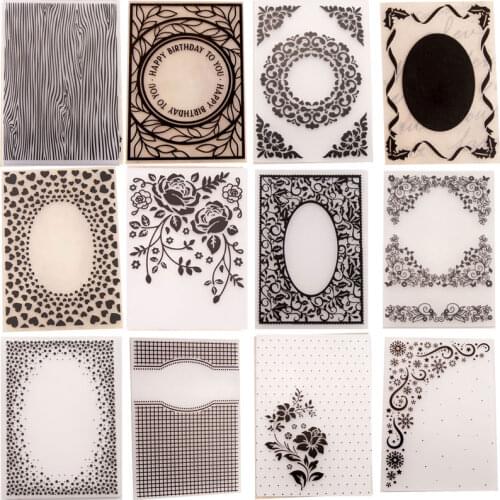 24 Design Plastic Embossing Folder Template For Scrapbooking Crafft DIY Photo Album Card Holiday decoration