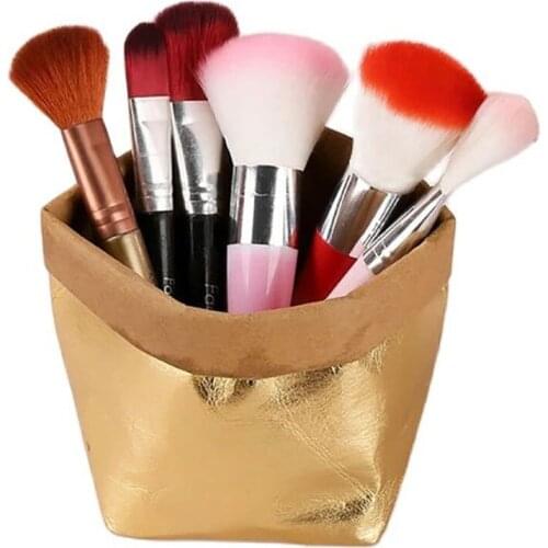 Clearance Waterproof Kraft Paper Storage Bag Unbreakable Plants Grow Paper Sundries Food Storage Washable Bags Organizer for Hom