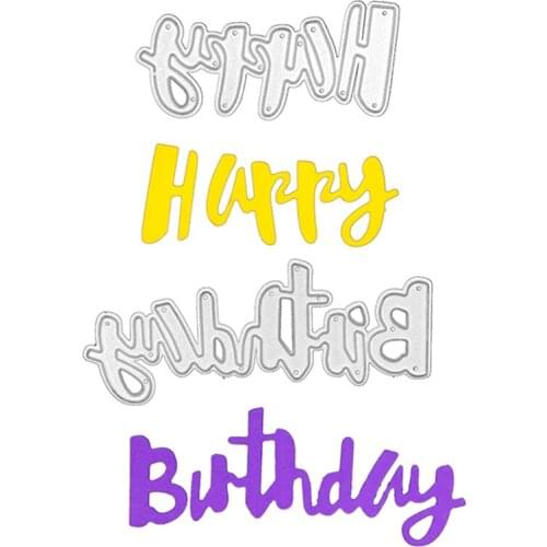 Julyarts Happy Birthday Letter Word Dies Scrapbooking For DIY Scrapbooking Decorative Embossing Handcraft Die Cutting Template