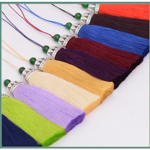 Mix color Tassels Cotton Charms Imitation Silk Satin tassels Pendant for Making Bracelet