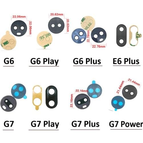 10pcs Back Rear Camera Glass Lens For Moto G4 G5 G6 G7 G8 E7 E6 Play Plus Power One Hyper Fusion E6s with Adheisve Sticker