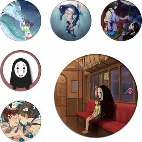 Spirited Away Cosplay Badge Ogino Chihiro Cute Brooch Pin Nigihayami Kohakunushi Collection Breastpin Toys for Backpacks Clothes