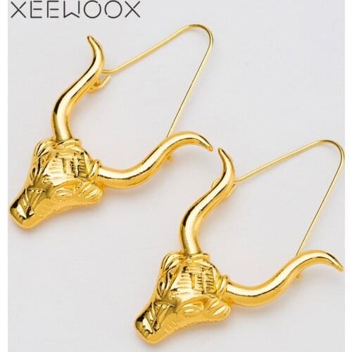 XEEWOOX Fashion Handmade Simple Design Taurus Drop Earrings Jewelry Gift For Women 2019
